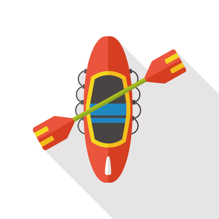 Canoe boat flat iconのイラスト素材
