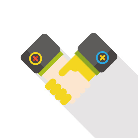business shake hands flat iconのイラスト素材