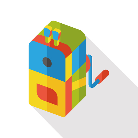 Pencil sharpener flat iconのイラスト素材