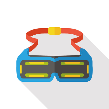Swimming Goggle flat iconのイラスト素材