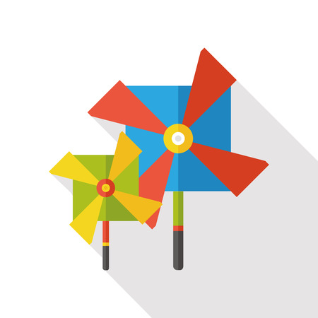 baby toy windmill flat iconのイラスト素材