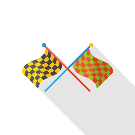 sport race flag flat iconのイラスト素材