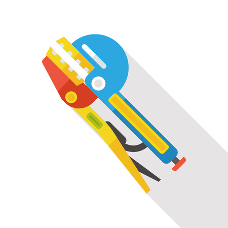 Pliers tool flat iconのイラスト素材