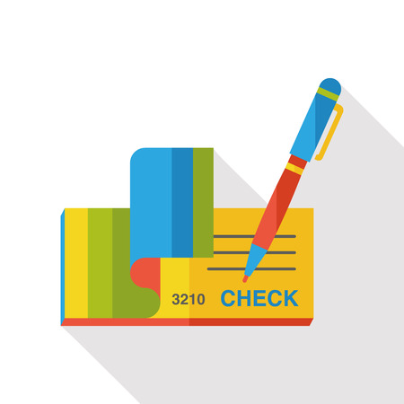 money check flat iconのイラスト素材
