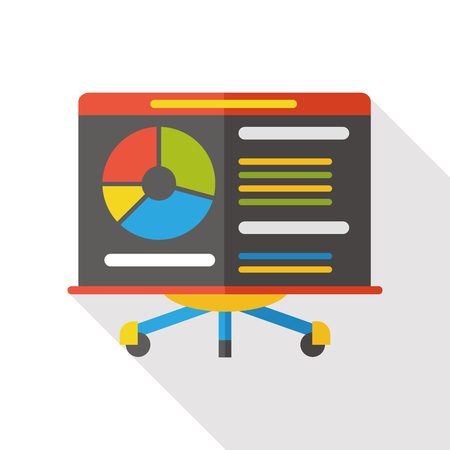 financial information paper flat iconのイラスト素材