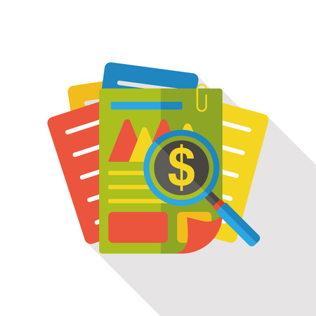 financial information paper flat iconのイラスト素材