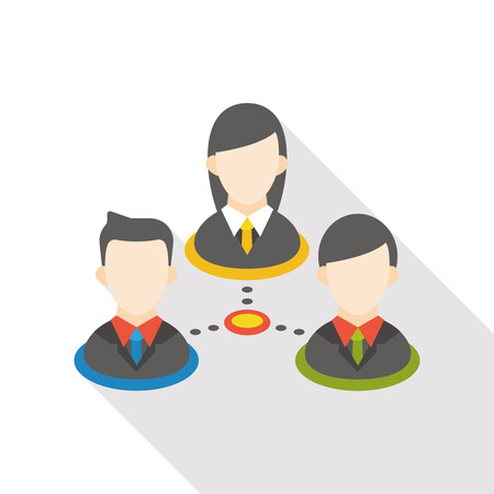 business character flat iconのイラスト素材