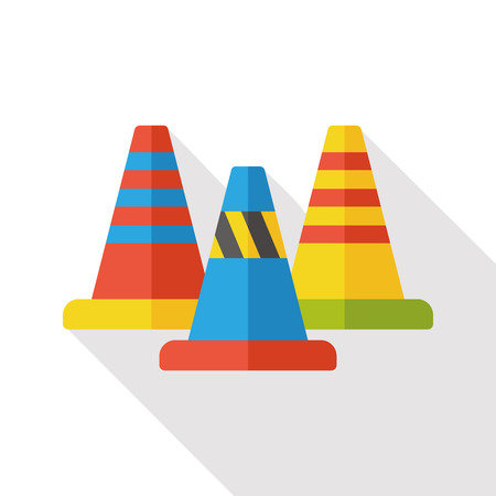 triangle Roadblocks flat iconのイラスト素材