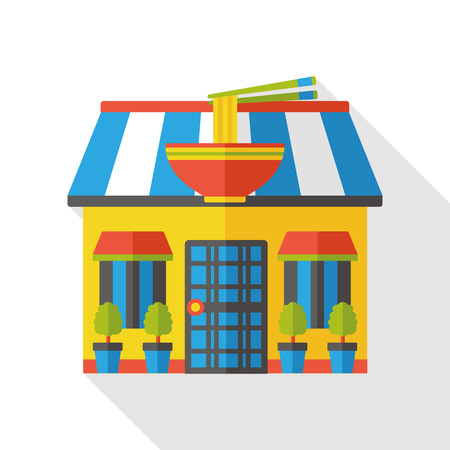 shop store noodle flat iconのイラスト素材