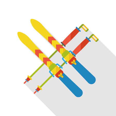 sport ski flat iconのイラスト素材