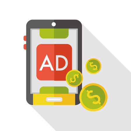 money cellphone flat iconのイラスト素材