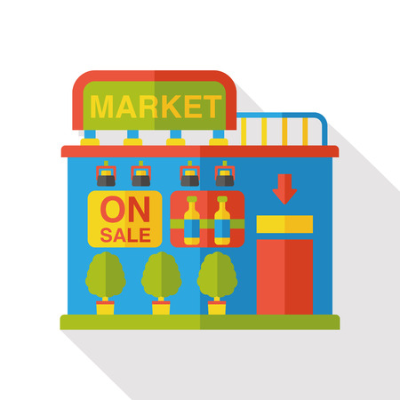 shop store flat iconのイラスト素材