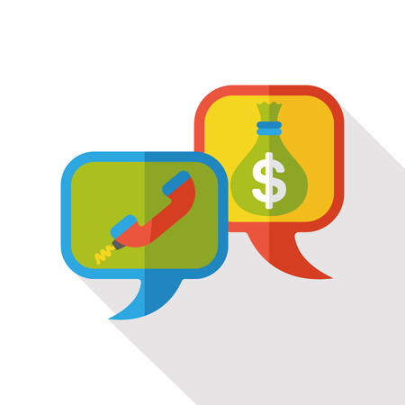 business message flat iconのイラスト素材