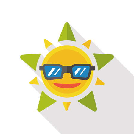 summer sun flat iconのイラスト素材