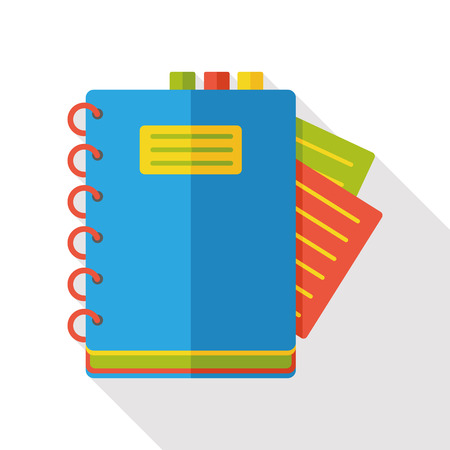 stationey notebook flat iconのイラスト素材