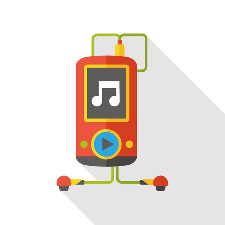 music player flat iconのイラスト素材