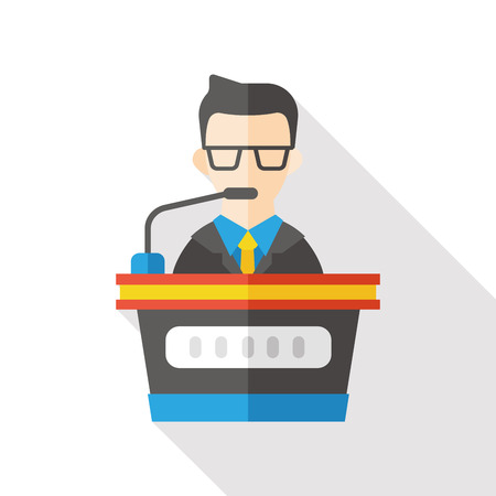 business character flat iconのイラスト素材