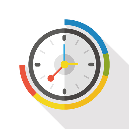 clock time flat iconのイラスト素材