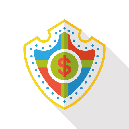 money security badge flat iconのイラスト素材