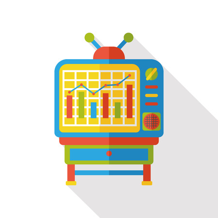 TV screen flat iconのイラスト素材