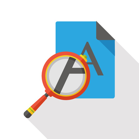 search paper information flat iconのイラスト素材