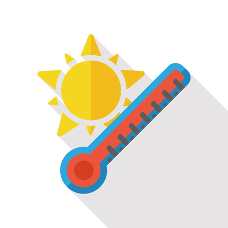 Thermometer measuring flat iconのイラスト素材