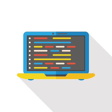 computer screen flat iconのイラスト素材