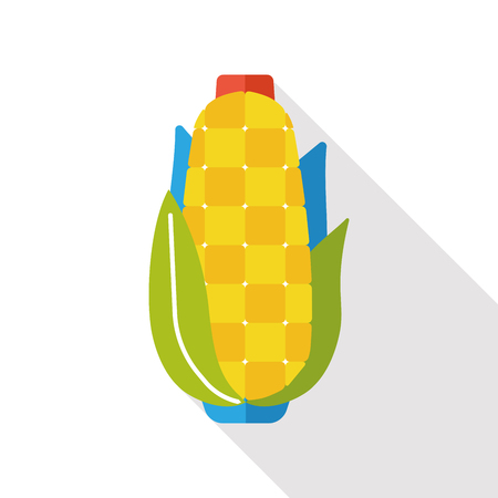 vegetable corn flat iconのイラスト素材