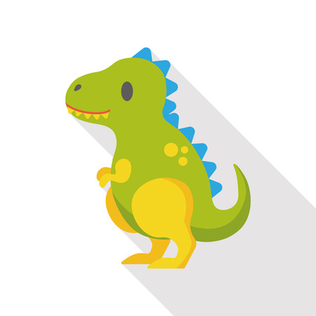 dinosaur toy flat iconのイラスト素材