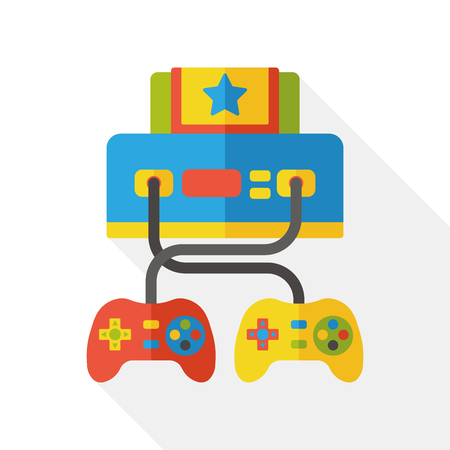 Game consoles flat iconのイラスト素材