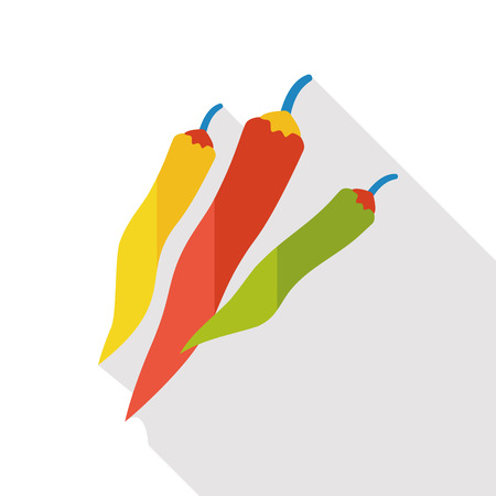 vegetable chili flat iconのイラスト素材