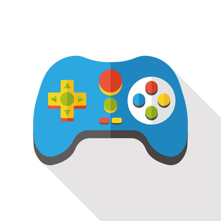 Game consoles flat iconのイラスト素材