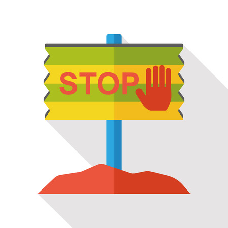 stop sign flat iconのイラスト素材