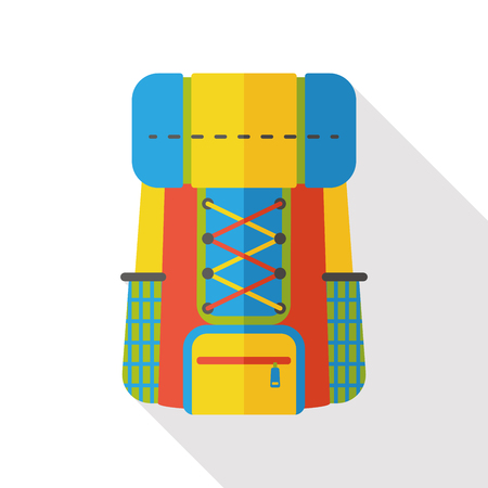 backpack bag flat iconのイラスト素材