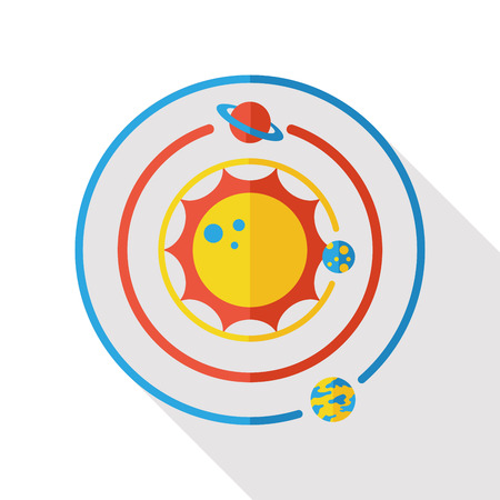 Space planet flat iconのイラスト素材