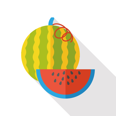 watermelon fruits flat iconのイラスト素材