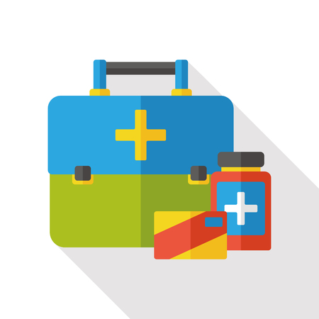 First aid kit flat iconのイラスト素材