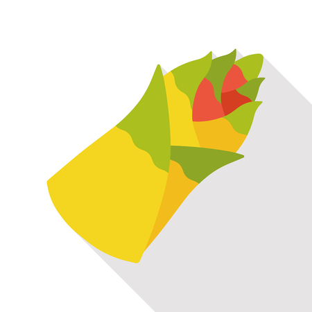 vegetable Bamboo shoots flat iconのイラスト素材
