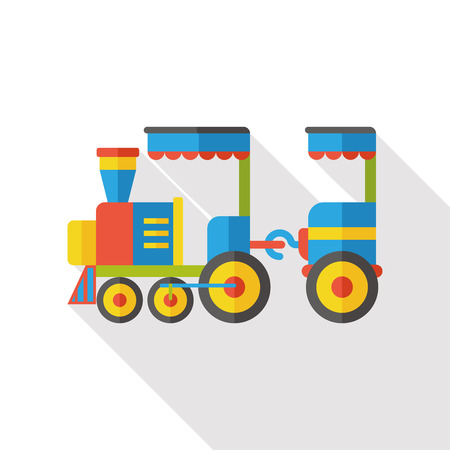 amusement park train flat iconのイラスト素材