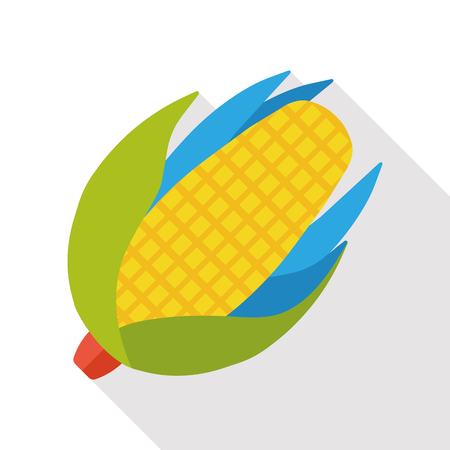 vegetable corn flat iconのイラスト素材