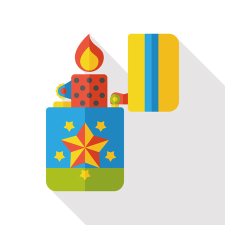 fire lighter flat iconのイラスト素材