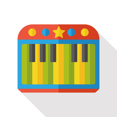 piano toy flat iconのイラスト素材