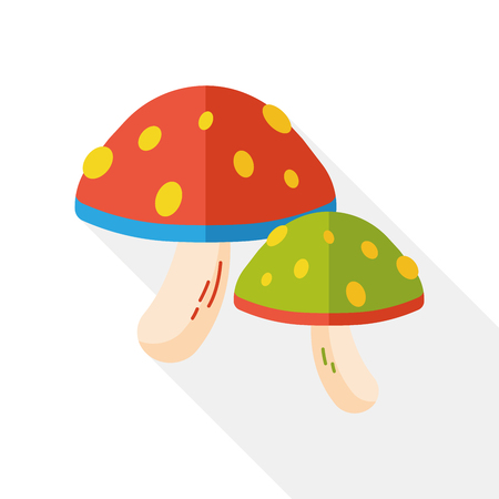 mushroom flat iconのイラスト素材