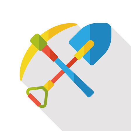 tool shovel flat iconのイラスト素材