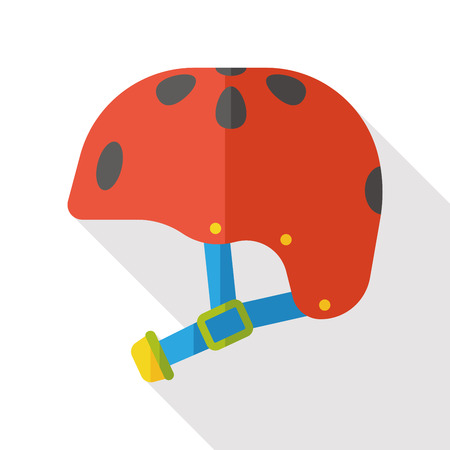 sport helmet flat iconのイラスト素材
