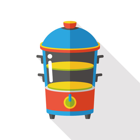 food steamer flat iconのイラスト素材