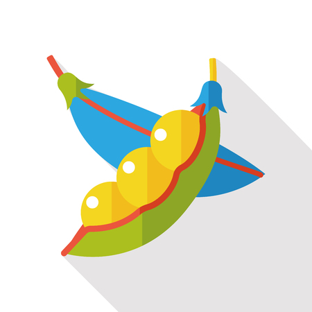 vegetable pea flat iconのイラスト素材