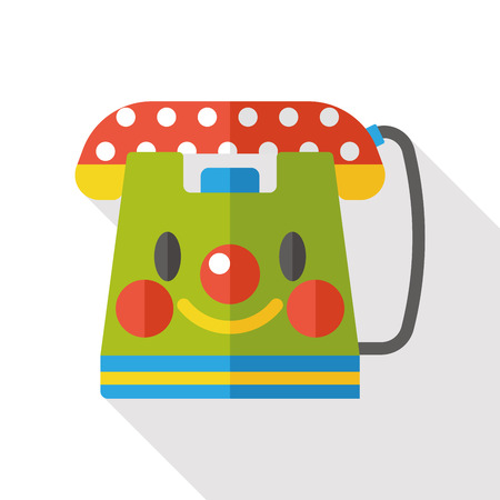 toy telephone flat iconのイラスト素材