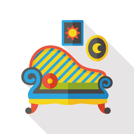 chair sofa flat iconのイラスト素材