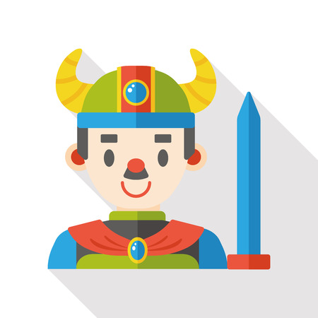 game knight flat iconのイラスト素材